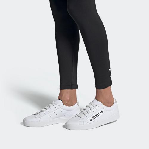 adidas originals super sleek trainers in white