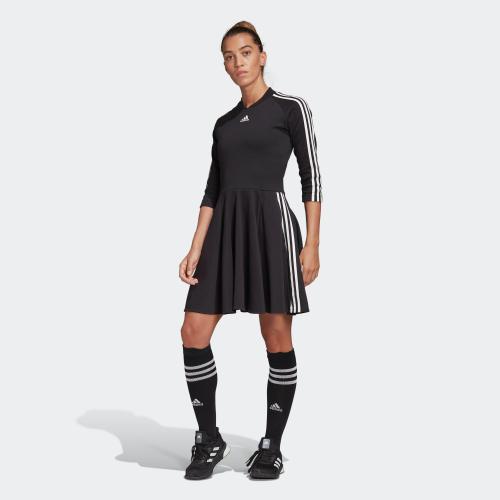 adidas black 3 stripe dress