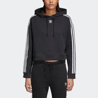 cropped black adidas hoodie