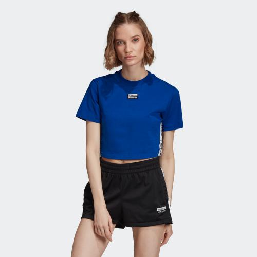 adidas originals side tape cropped sweatshirt