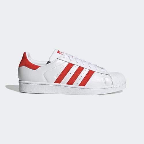 SUPERSTAR SHOES - FTWWHT/ACTRED/FTWWHT 