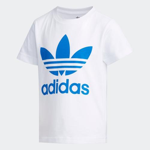 blue adidas trefoil shirt