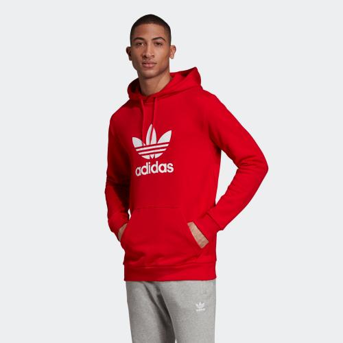 maroon adidas trefoil hoodie