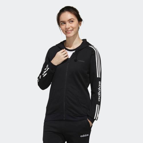 womens adidas 3 stripe hoodie