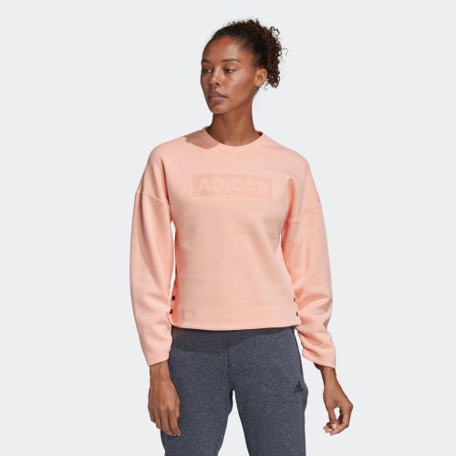 adidas pink crew neck sweatshirt