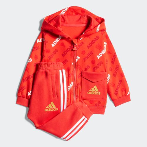 boys red adidas hoodie