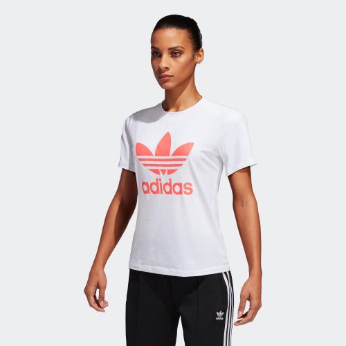 adidas trefoil tee womens white