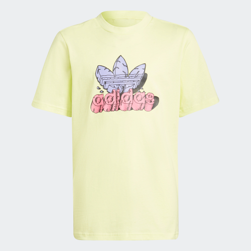 FUNNY GRAPHIC TEE PULSE YELLOW/LIGHT PURPLE GIRLS,BOYS | adidas Hong Kong Official Online Store