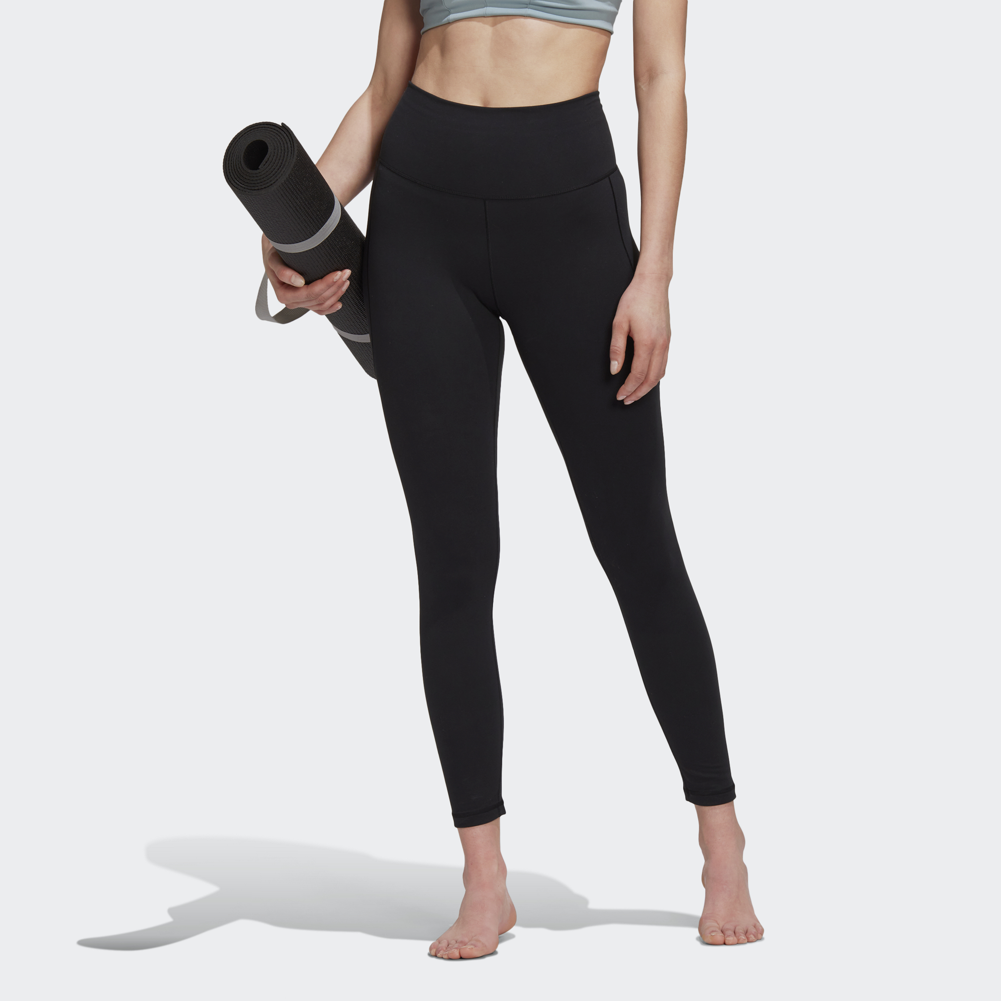 adidas adidas yoga studio 7/8 leggings women black size a/xl