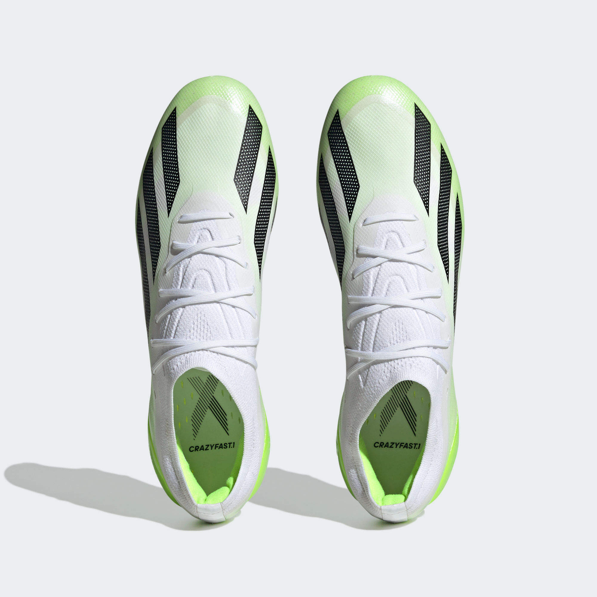 X CRAZYFAST.1 偏硬地場足球球靴- 白色| 女子,男子| adidas(愛迪達