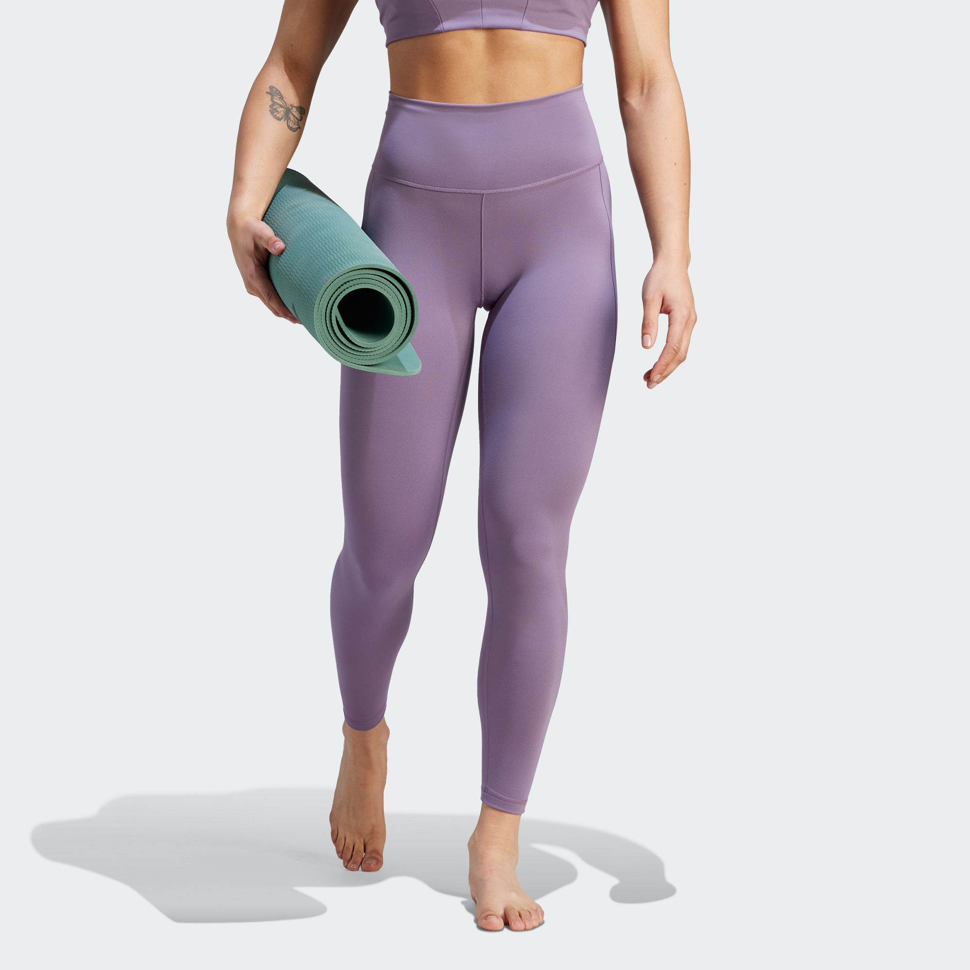 adidas adidas yoga studio 7/8 leggings women purple size a/xs