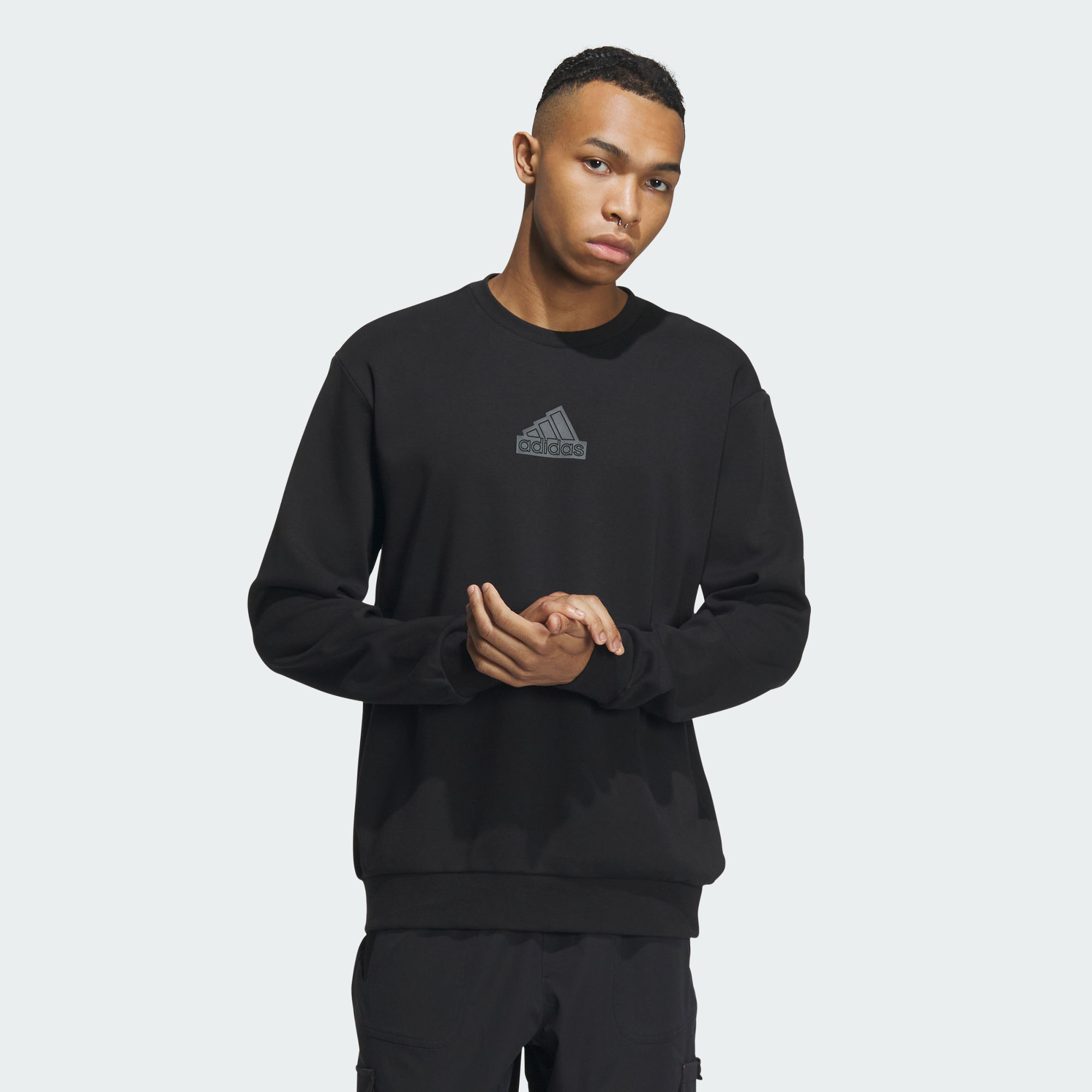 Adidas Sportswear Outdoor Sweatshirt Men Black Size A/M