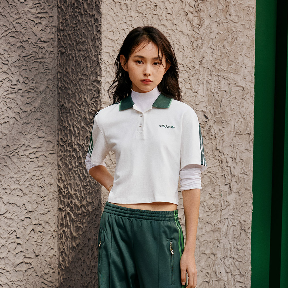 LOOSE CROP POLO SHIRT WHITE WOMEN adidas Hong Kong Official Online Store