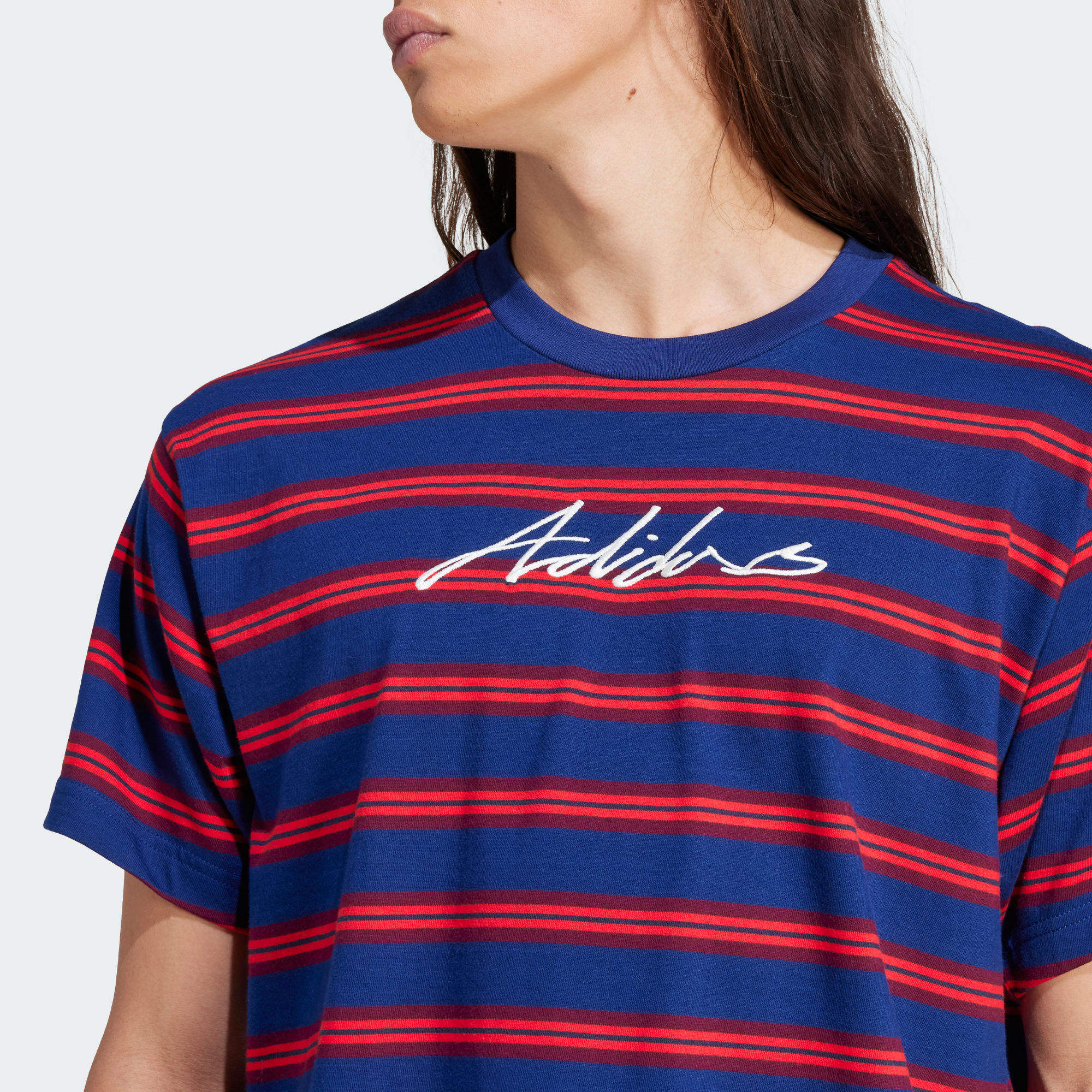 AMERICANA 條紋T 恤- 藍色| 女子,男子| adidas(愛迪達)香港官方網上商店